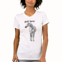 Camiseta com Esboço de Cavalo em Grafite