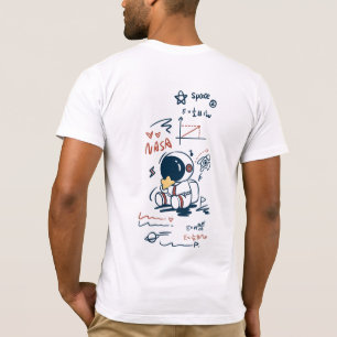 Camiseta com Estampa de Astronauta Espacial Fofo c