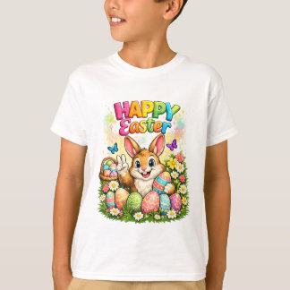 Camiseta com estampa do coelho da Páscoa fofo e si