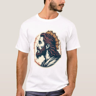 Camiseta com Estampa Vintage do Símbolo do Peixe d