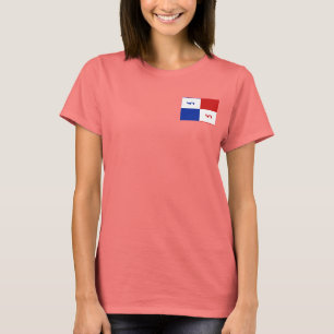 Camiseta com Estandarte do Panamá + Mapa