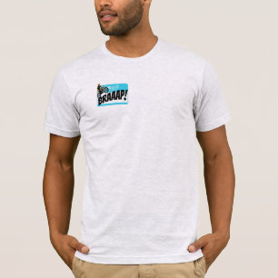 Camiseta com etiqueta de nome HELLO meu nome é BRA
