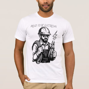 Camiseta Com fio para a energia: o Artesanato do eletricist