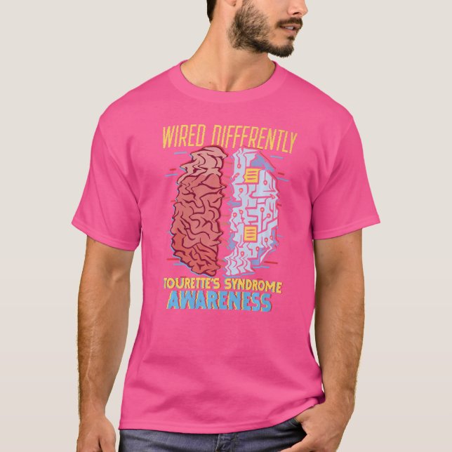 Camiseta Com fios diferentes, síndrome de Tourette (Frente)