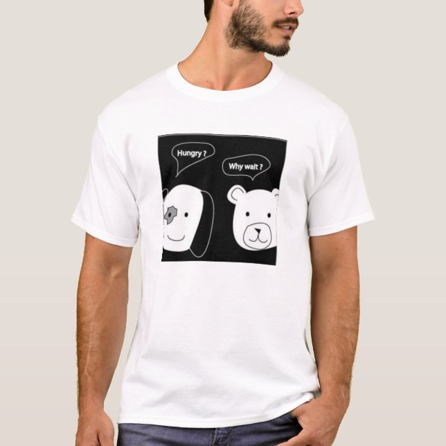 Camiseta Com fome, por que espere? (Frente)