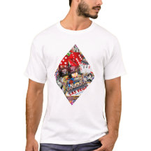 Camiseta com formato de carta de baralho Diamond -