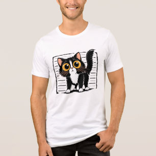 Camiseta com Foto de Gato Criminoso Fofinho