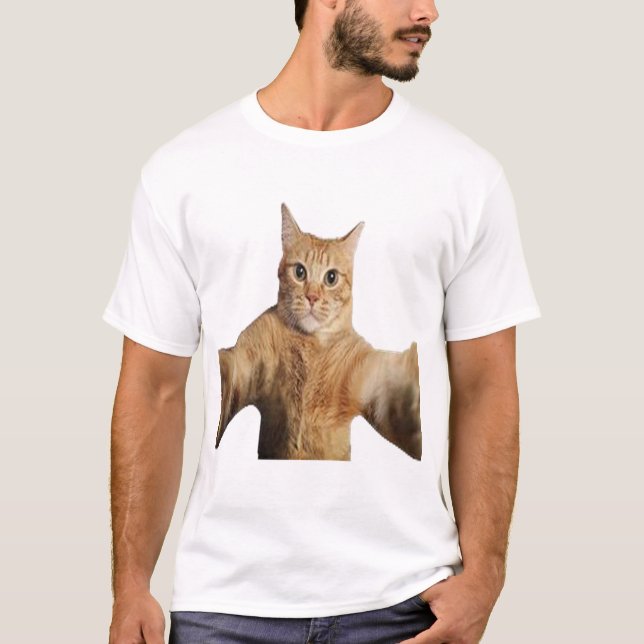 Camiseta com Foto de Gato Real Estilosa (Frente)