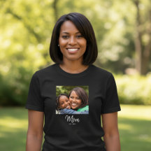 Camiseta com Foto e Letreiro da Mamãe