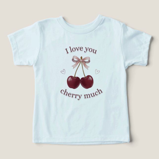 Camiseta com Frase de Amor de Cereja (Design frontal)