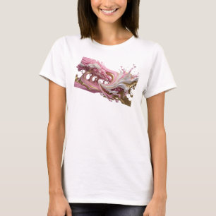 Camiseta com Frase de ARTE ABSTRATA em Ouro Modern