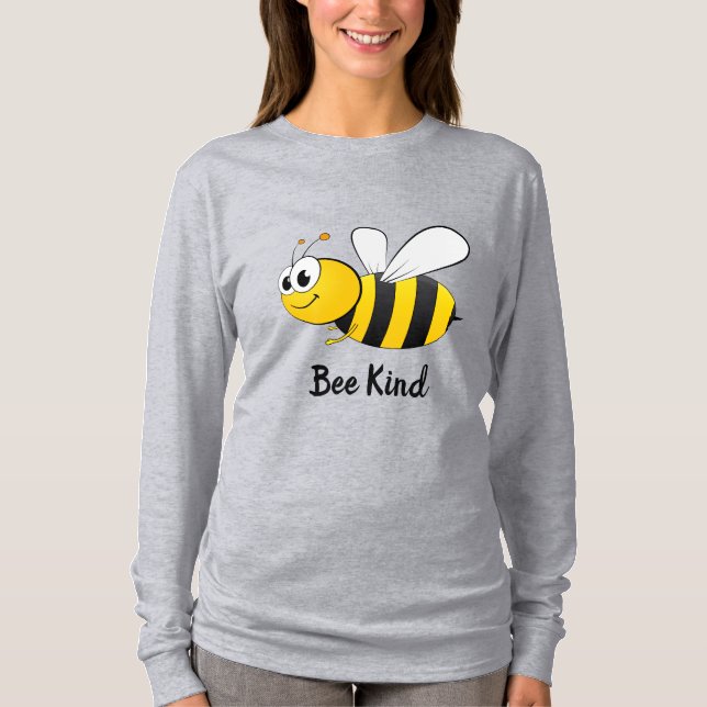 Camiseta com Fundo de Abelha Ilustrada (Frente)