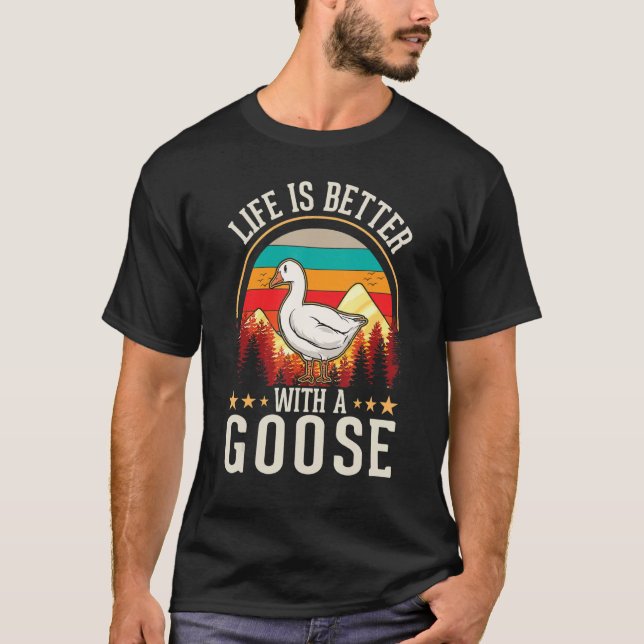 Camiseta com ganso-ganso-agricultor (Frente)