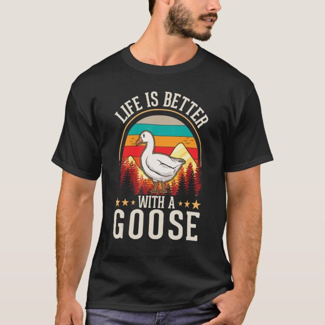 Camiseta com ganso-ganso-agricultor (Frente)