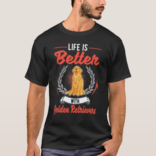 Camiseta com Golden Retrievers (Frente)
