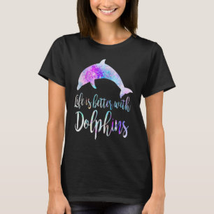 Camiseta Com Golfinhos, Meninas Golfinhos