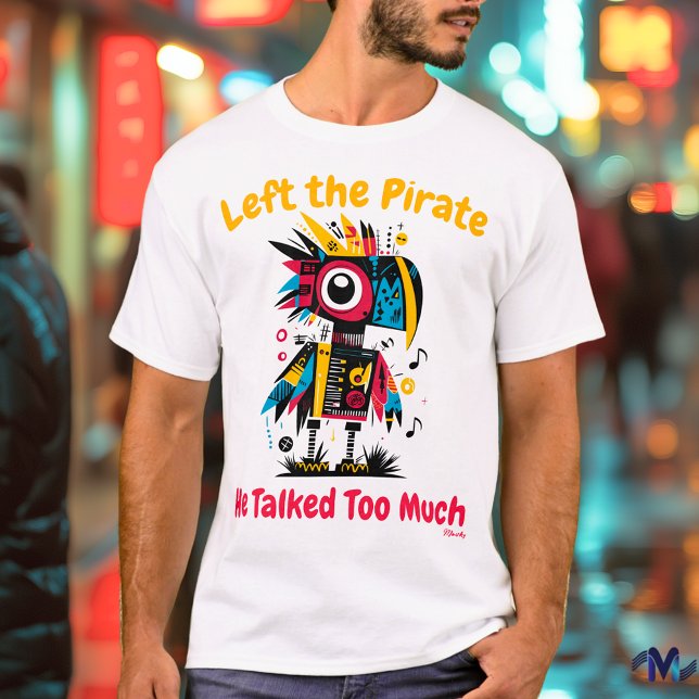 Camiseta com Gráfico de Papagaio Vibrante Abstrato (Criador carregado)