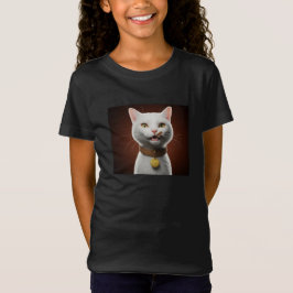 Camiseta com ilustração de gato estética fofa