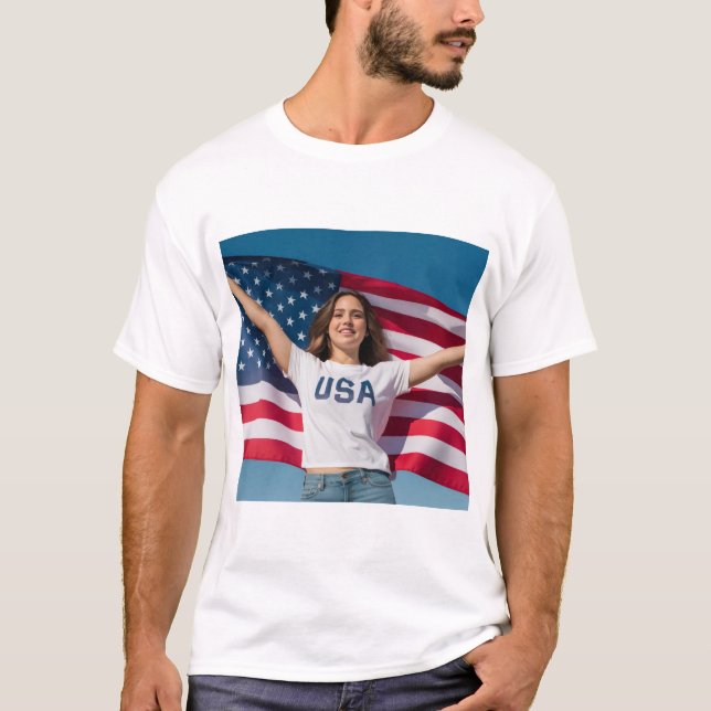 Camiseta com imagem editável e arte personalizada (Frente)
