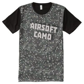 CAMISETA COM IMPRESSÃO FRONTAL COMPLETA AIRSOFT CAMO