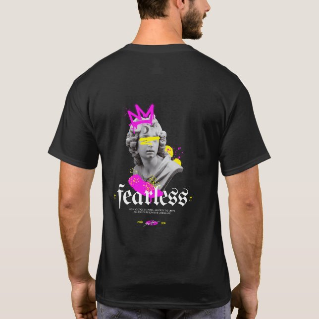Camiseta com Impressão Gráfica de Estátua Grega Gó (Verso)