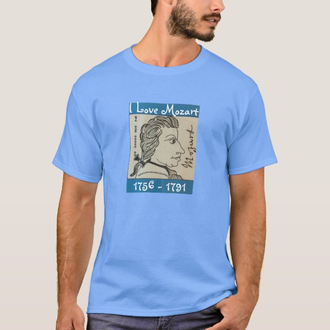 Camiseta com invólucro de goma Mozart por Tony Cim (Frente)
