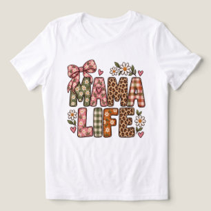 Camiseta com Laço Coquette Floral Leopardo Xadrez