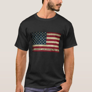 Camiseta Com Liberdade E Justiça Para Toda Bandeira America