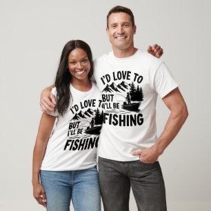 Camiseta Com licença de pesca no exterior