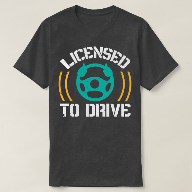 Camiseta Com Licença Para Conduzir (Frente do Design)