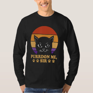 Camiseta Com licença senhor amante de gatos humor engraçado