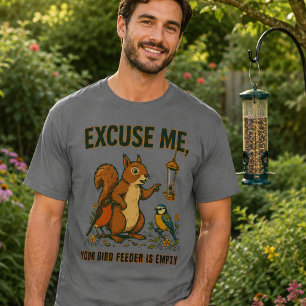 Camiseta - Com licença, seu comedouro de pássaros