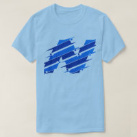 Camiseta com Logotipo Abstrato Azul | Geo Futuríst