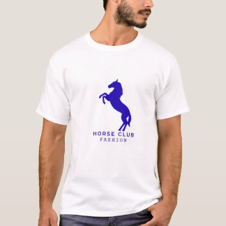 Camiseta com Logotipo de Cavalo Elegante em Pé