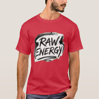 Camiseta com Logotipo Manuscrito Raw Energy