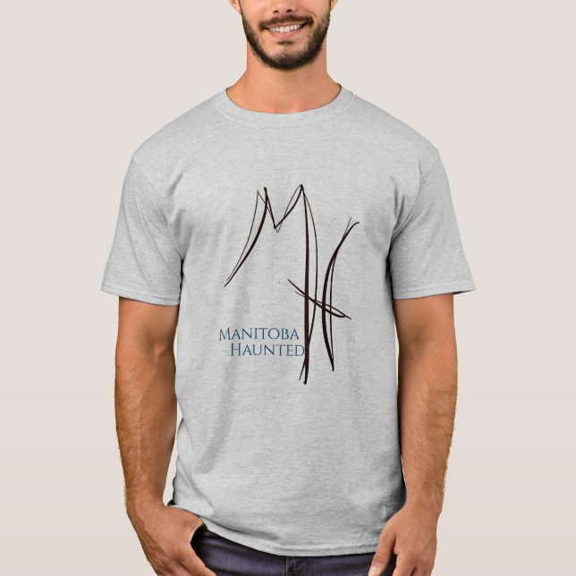 Camiseta com logotipo único, de uso masculino (Frente)