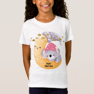 Camiseta com Lua e Coala Sonolento