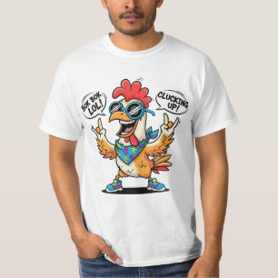 Camiseta com Mascote de Frango Engraçado – Cartoon