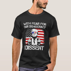 Camiseta Com Medo Da Nossa Democracia, Discordo De Imuni En