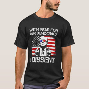 Camiseta Com Medo Da Nossa Democracia, Discordo De Imuni En