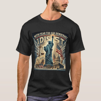 Camiseta Com Medo Pela Nossa Democracia, Discordo