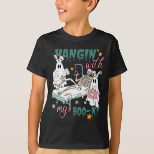 Camiseta Com meu fantasma Boo-ny Bunny enfermeiras ortopédi