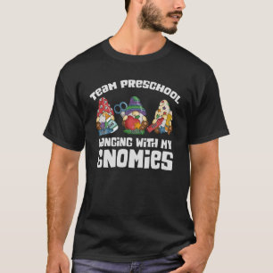Camiseta Com Meu Professor De Pré-Escolas Da Equipe Gnomos