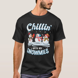Camiseta Com Meus Papais noeis Divertidos Snowmies Esquadrã