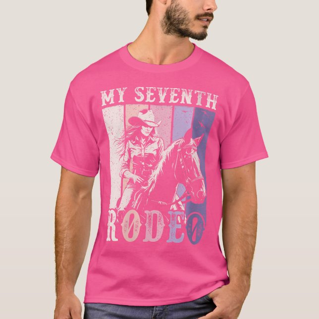 Camiseta Com Minha Sétima Rapariga De 7 Anos 7 Bi (Frente)