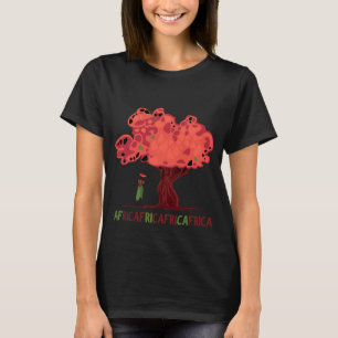 Camiseta com mogno e mulheres da África