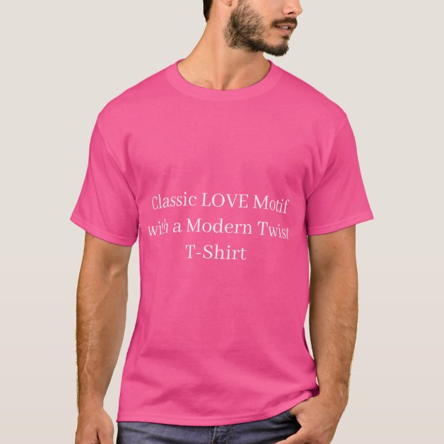 Camiseta com Motivo de AMOR Clássico com um Toque  (Frente)