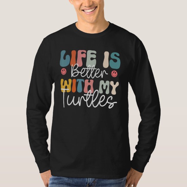 Camiseta com My Turtles  Tartaruga  Groovy (Frente)