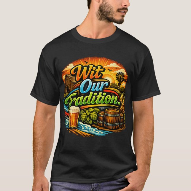 Camiseta Com Nossa Tradição | Patrimônio Ousado (Frente)