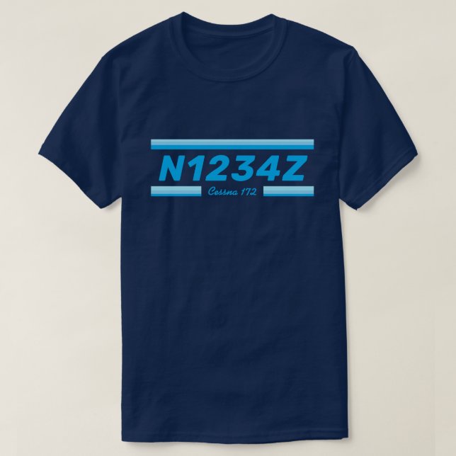 Camiseta com Número de Aeronave Personalizado (Frente do Design)